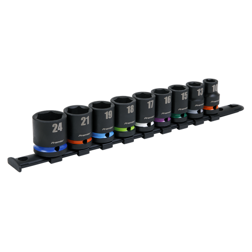 [AK5618M] Sealey Premier Impact Socket Set 1/2"Sq Drive 9pc