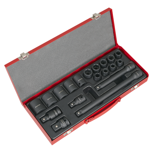 [AK5619M] Sealey Premier Impact Socket Set 1/2"Sq Drive 19pc