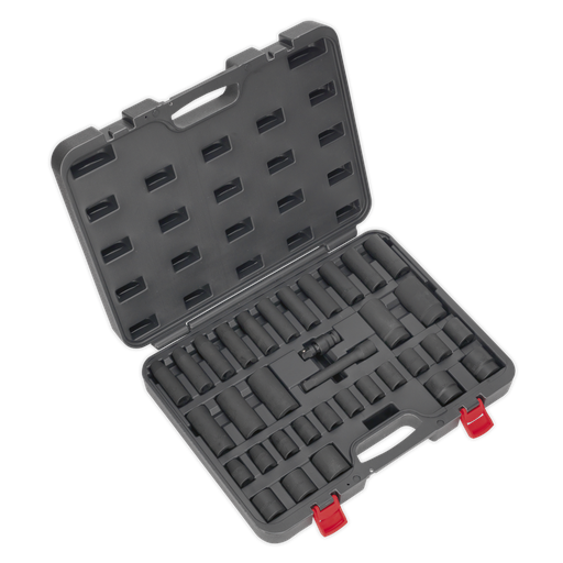 [AK5634M] Sealey Premier Impact Socket Set 1/2"Sq Drive 34pc