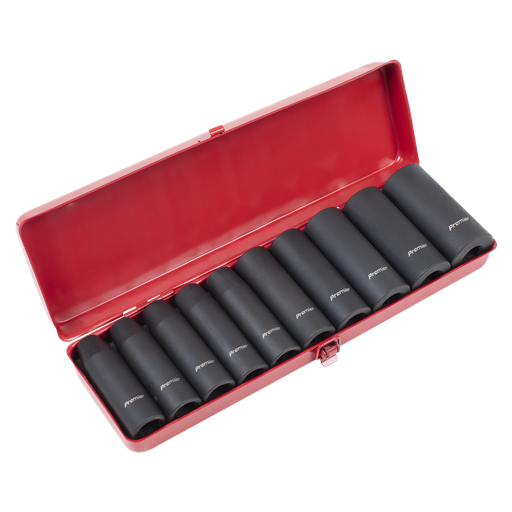 [AK58/11M] Sealey Premier Deep Impact Socket Set 1/2"Sq Drive 10pc