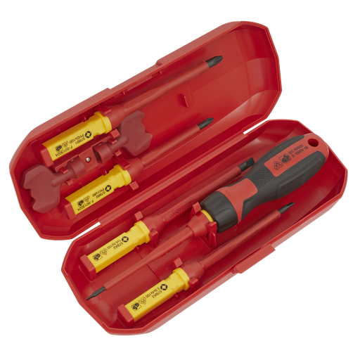 [AK61280] Sealey Premier Interchangeable Screwdriver Set 8pc - VDE Approve