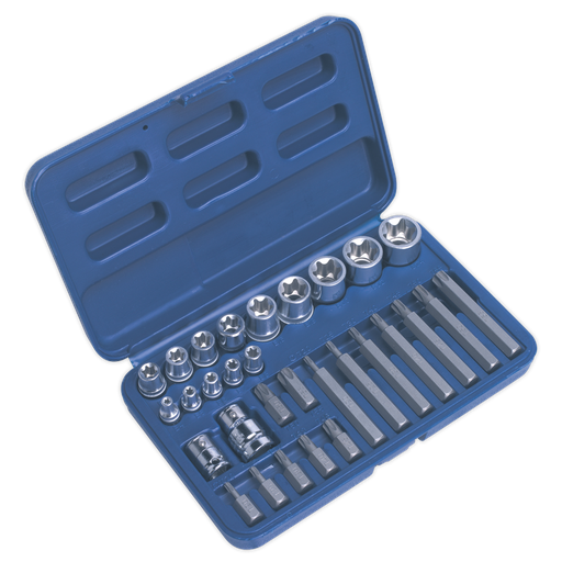 [AK619] Sealey Premier TRX-Star* Socket & Bit Set 1/4", 3/8" & 1/2"Sq Dr