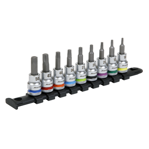 [AK6251] Sealey Premier Platinum TRX-Star* Socket Bit Set 3/8"Sq Drive 9p