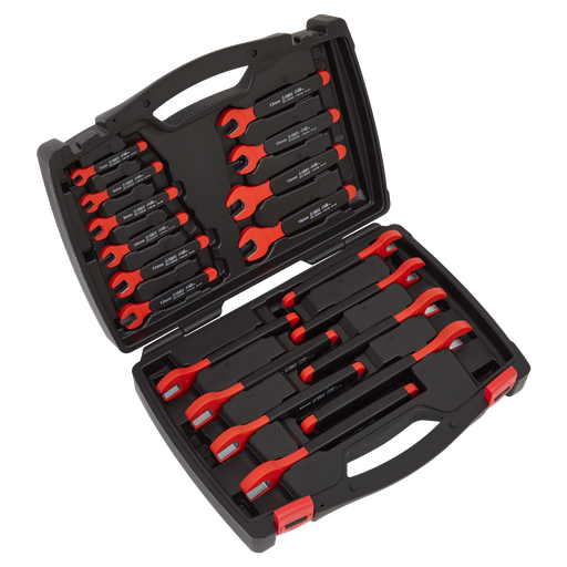 [AK63172] Sealey Premier Insulated Open-End Spanner Set 18pc - VDE Approve