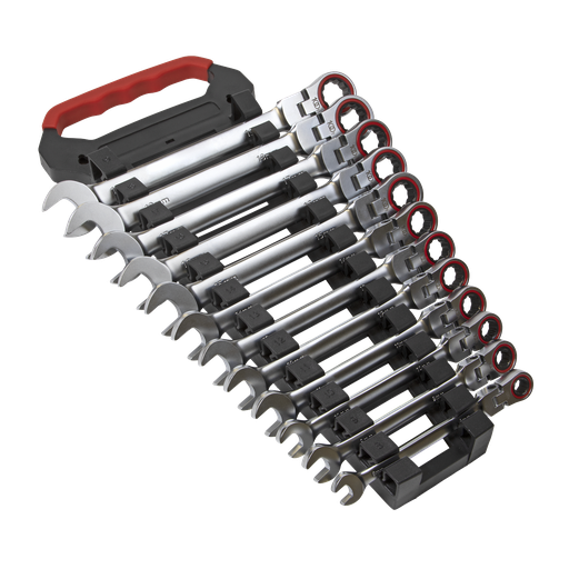 [AK63942] Premier Platinum Flexi-Head Ratchet Combination Spanner Set 12pc