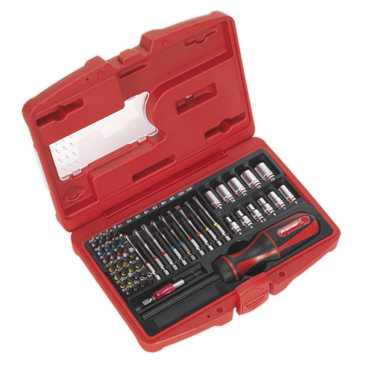 [AK64903] Sealey Premier Fine Tooth Ratchet Screwdriver & Accessory Set 51