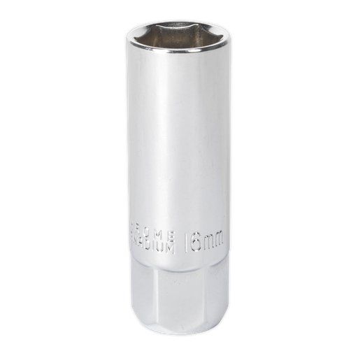 [AK654] Sealey Magnetic Spark Plug Socket 3/8"Sq Drive 16mm