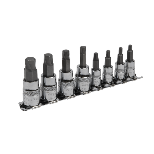 [AK65602] Sealey Premier Imperial Lock-On™ Hex Socket Bit Set 1/4" & 3/8"S