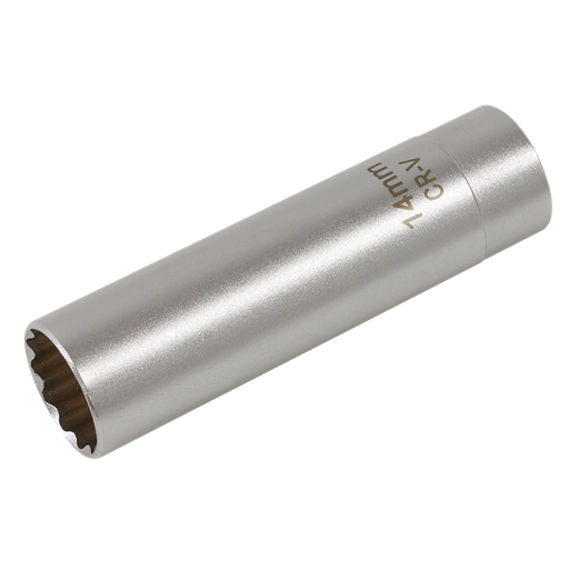 [AK6568] Sealey Spark Plug Socket with Magnetic Retainer 3/8"Sq Drive 12-Point 14mm