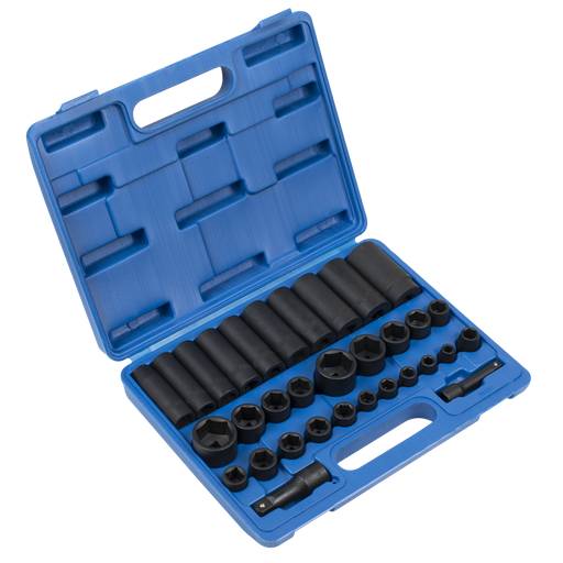 [AK681] Sealey Premier Metric/Imperial Impact Socket Set 3/8" & 1/2"Sq Drive 32pc