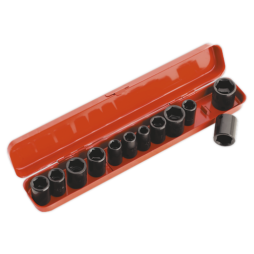 [AK682] Sealey Premier Metric/Imperial Impact Socket Set 3/8"Sq Drive 12pc