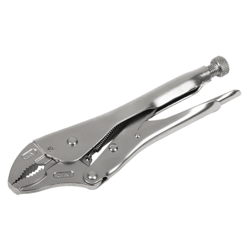 [AK6821] Sealey Premier Locking Pliers Curved Jaws 225mm 0-47mm Capacity