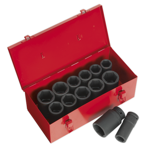 [AK687] Sealey Premier Metric/Imperial Deep Impact Socket Set 3/4"Sq Drive 13pc