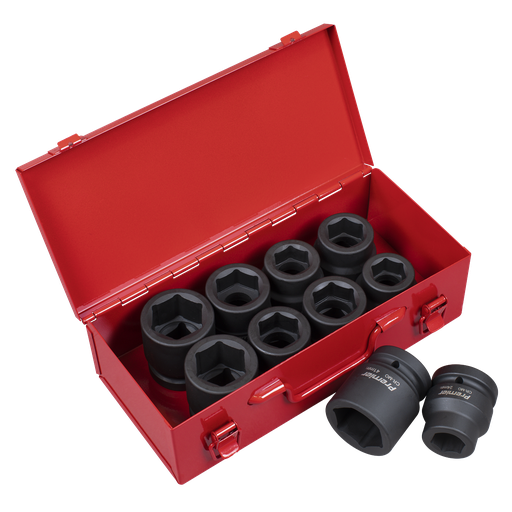 [AK688] Sealey Premier Metric/Imperial Impact Socket Set 1"Sq Drive 10pc
