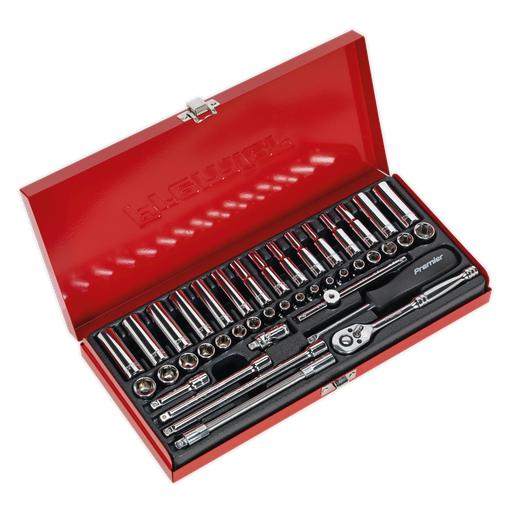 [AK690] Sealey Premier Metric/Imperial Socket Set 1/4"Sq Drive 41pc