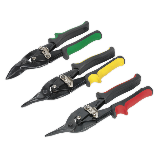 [AK6907] Sealey Aviation Tin Snips Set 3pc