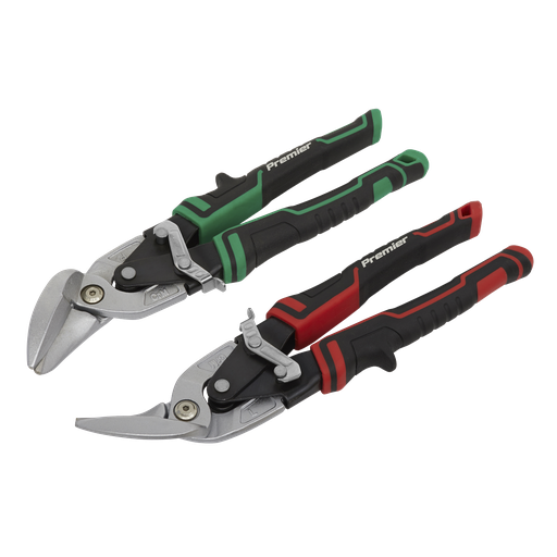 [AK69072] Sealey Premier High Leverage Offset Aviation Tin Snip Set 2pc