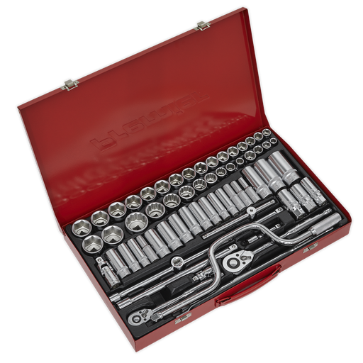[AK694] Sealey Premier Metric/Imperial/Whitworth Socket Set 3/8" & 1/2"S