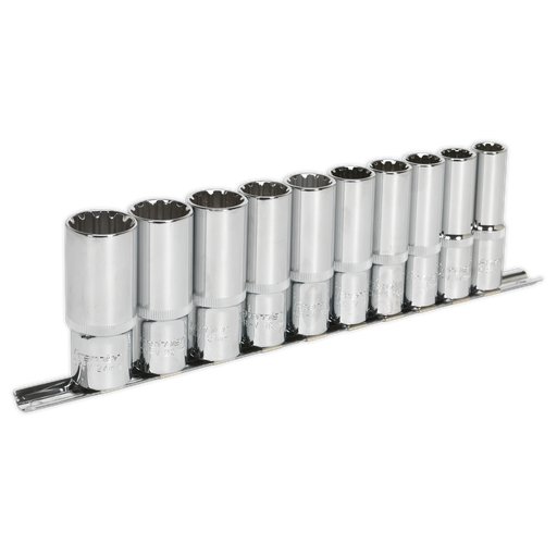 [AK70610D] Sealey Premier Total Drive® Deep Socket Set 1/2"Sq Drive 10pc