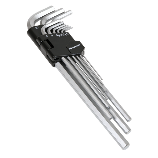 [AK7137] Sealey Premier Extra-Long Hex Key Set 9pc