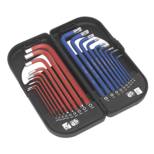 [AK7176] Sealey Premier Long Anti-Slip TRX-Star* & Ball-End Hex Key Set 1