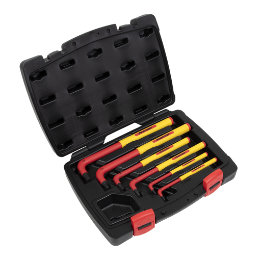 [AK7177] Sealey Premier Extra-Long Hex Key Set 6pc - VDE Approved