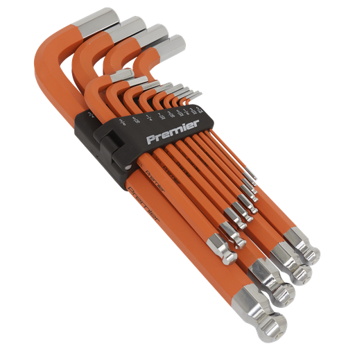 [AK71870] Sealey Premier Imperial Jumbo Anti-Slip Ball-End Hex Key Set 13p