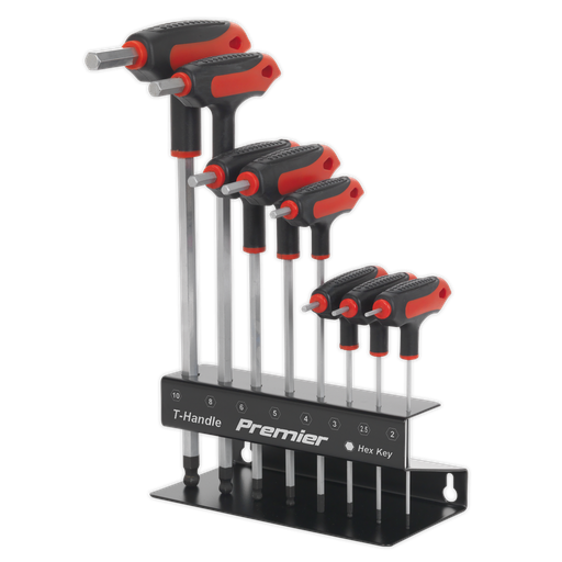 [AK7195] Sealey Premier T-Handle Ball-End Hex Key Set 8pc
