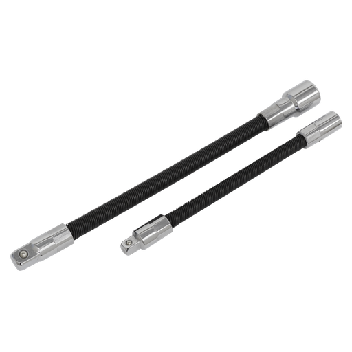 [AK7341] Sealey Premier Flexible Extension Adaptor Set 1/4"Sq x 150mm & 3/8"Sq x 200mm 2pc
