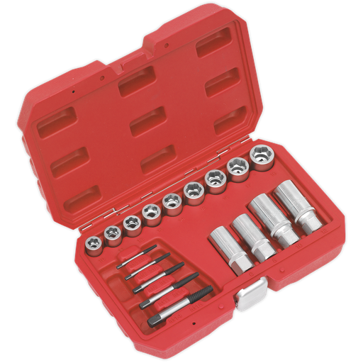 [AK751] Sealey Premier Bolt, Stud & Screw Extractor Set 18pc