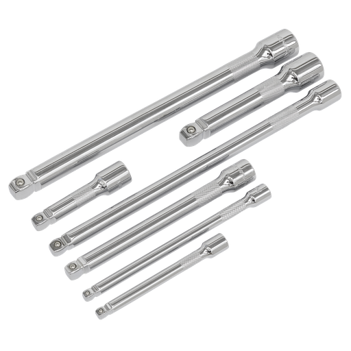 [AK770] Sealey Premier Wobble/Rigid Extension Bar Set 1/4", 3/8" & 1/2"Sq Drive 7pc