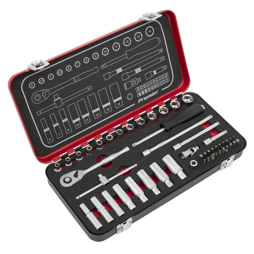 [AK7920] Sealey Premier Platinum Socket Set 1/4"Sq Drive 49pc