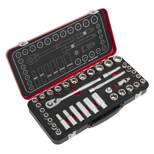[AK7923] Sealey Premier Platinum Metric/Imperial Socket Set 3/8"Sq Drive 