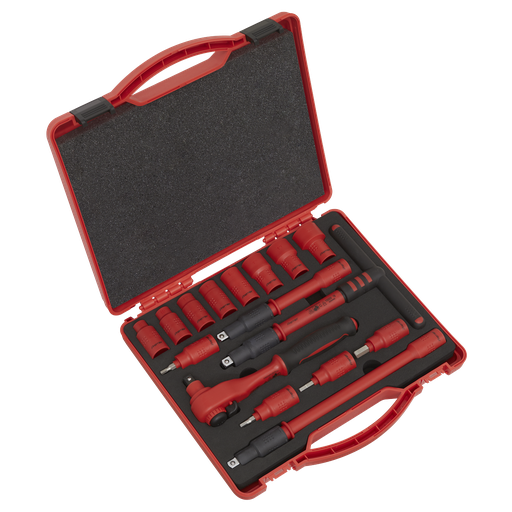 [AK7940] Sealey Premier Insulated Socket Set 3/8"Sq Drive 16pc - VDE Approved