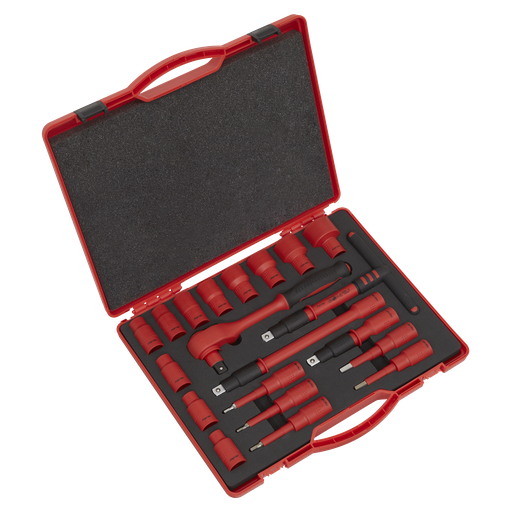 [AK7941] Sealey Premier Insulated Socket Set 1/2"Sq Drive 20pc - VDE Approved