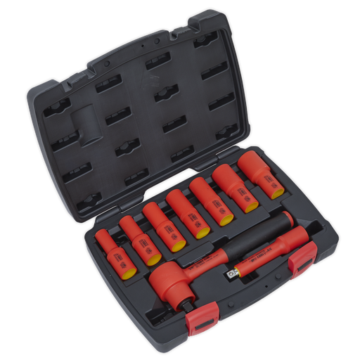 [AK7942] Sealey Premier Insulated Socket Set 3/8"Sq Drive 9pc - VDE Approved