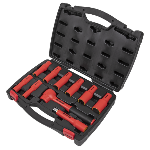 [AK7943] Sealey Premier Insulated Socket Set 1/2"Sq Drive 10pc - VDE Approved