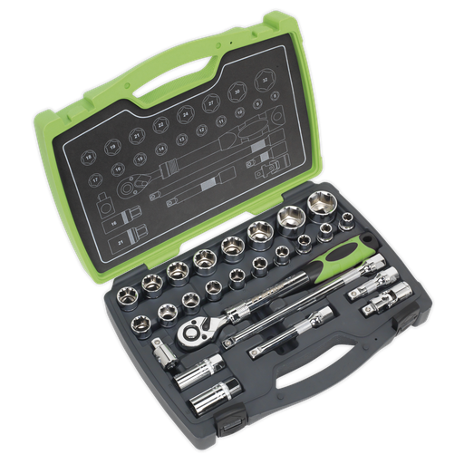 [AK7961] Sealey Premier Socket Set 1/2"Sq Drive 26pc