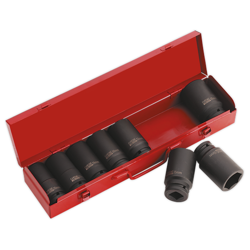 [AK80/9M] Sealey Premier Deep Impact Socket Set 3/4"Sq Drive 8pc