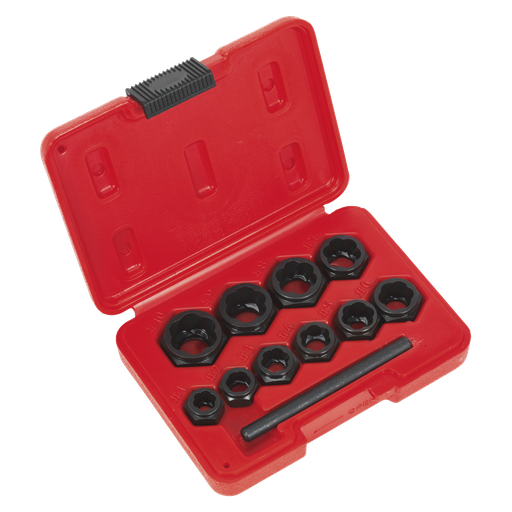 [AK8183] Sealey Spanner Type Bolt Extractor Set 11pc