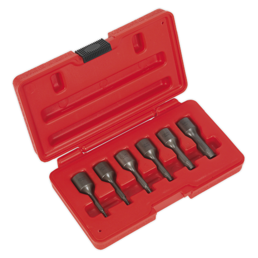 [AK8185] Sealey Screw Extractor Set 3/8"Sq Drive 6pc