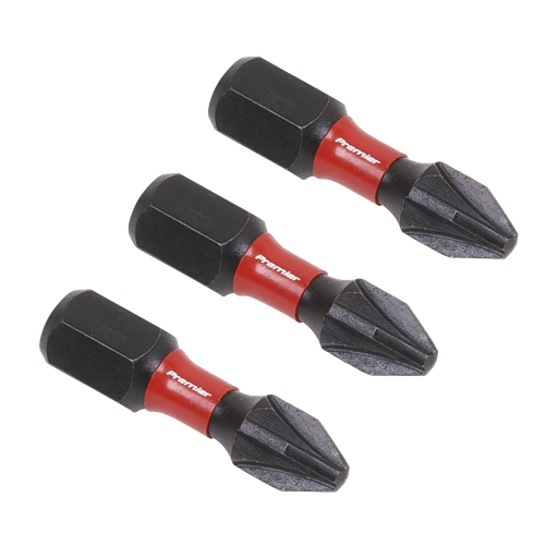 [AK8208] Sealey Premier Pozi Impact Power Tool Bits #2 x 25mm 3pc