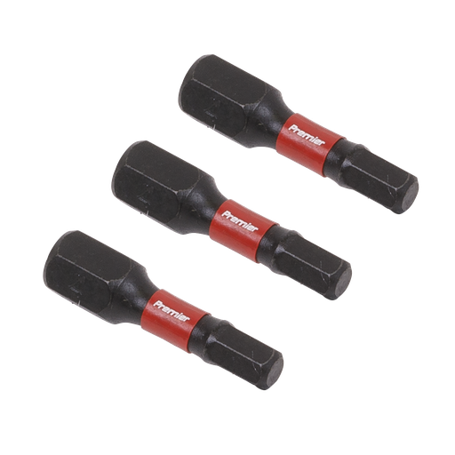 [AK8212] Sealey Premier Hex Impact Power Tool Bits 4 x 25mm 3pc