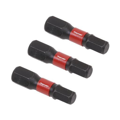 [AK8213] Sealey Premier Hex Impact Power Tool Bits 5 x 25mm 3pc