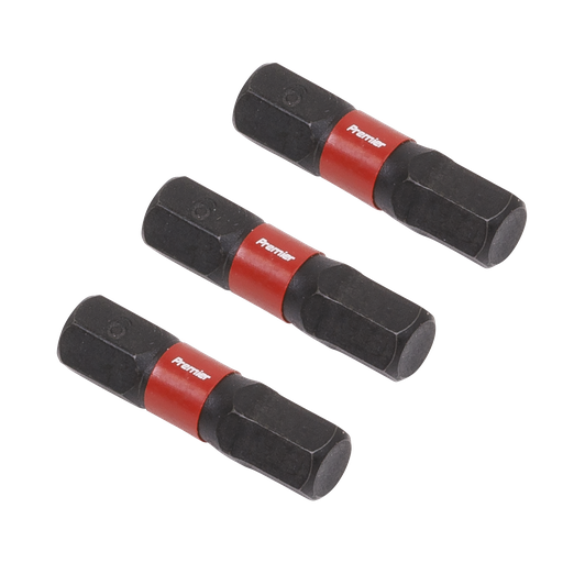 [AK8214] Sealey Premier Hex Impact Power Tool Bits 6 x 25mm 3pc