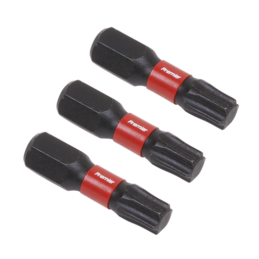 [AK8220] Sealey Premier TRX-Star* Impact Power Tool Bits T30 x 25mm 3pc