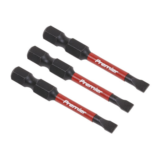 [AK8226] Sealey Premier Slotted Impact Power Tool Bits 4.5 x 50mm 3pc