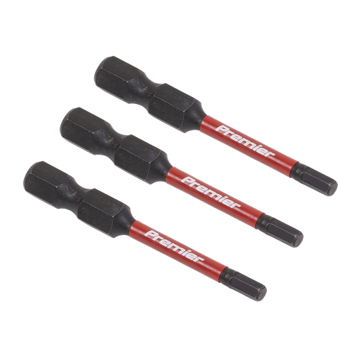 [AK8236] Sealey Premier Hex Impact Power Tool Bits 3 x 50mm 3pc