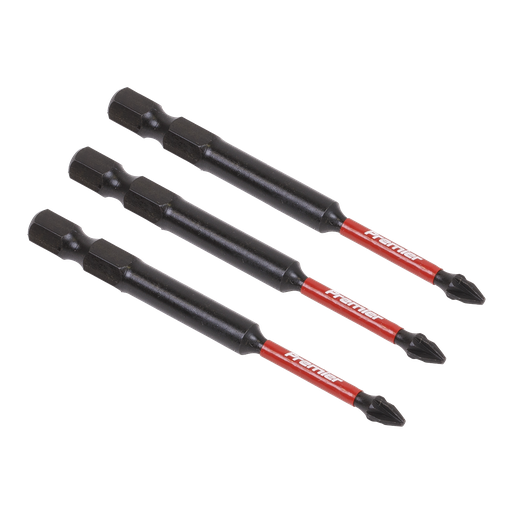 [AK8257] Sealey Premier Pozi Impact Power Tool Bits #1 x 75mm 3pc