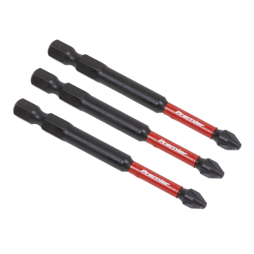 [AK8258] Sealey Premier Pozi Impact Power Tool Bits #2 x 75mm 3pc